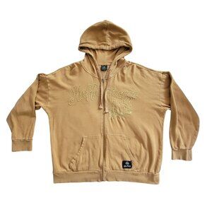 Harry Potter Wizarding World x BoxLunch Exclusive Hufflepuff Zip Tan Hoodie Sz L